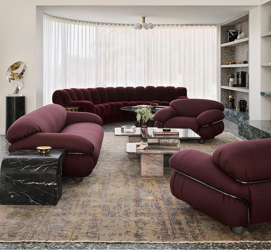 Modern Living room with a pair of Sesann armchairs, sesann 3-seater sofa and the DS-600 sofa