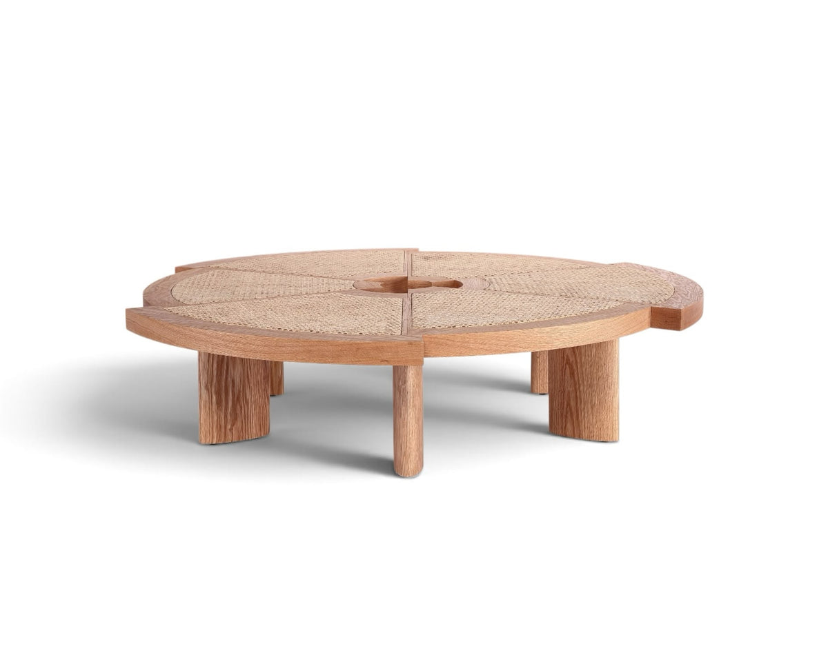 Rio Coffee Table in oak with rattan | Nue Modern
