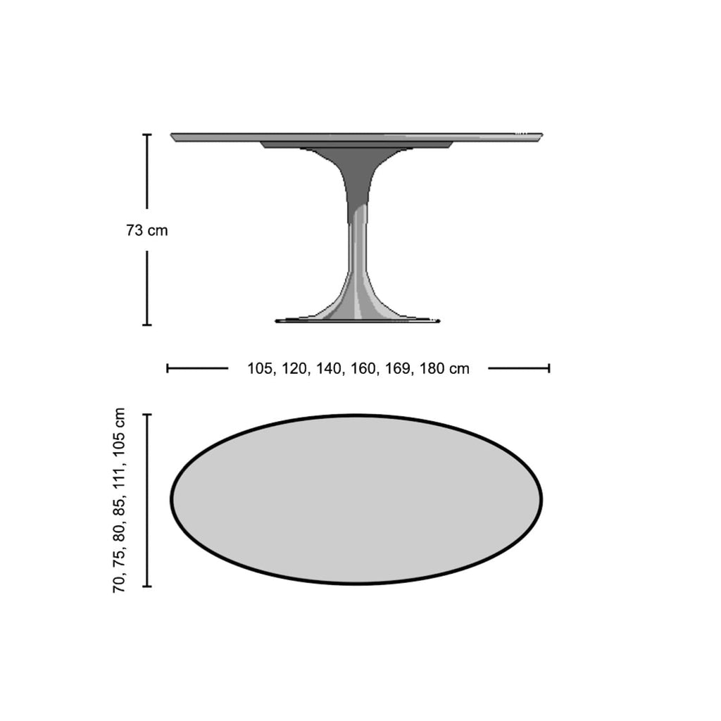 Oval Pedestal Dining Table - oval pedestal table from Nue Modern