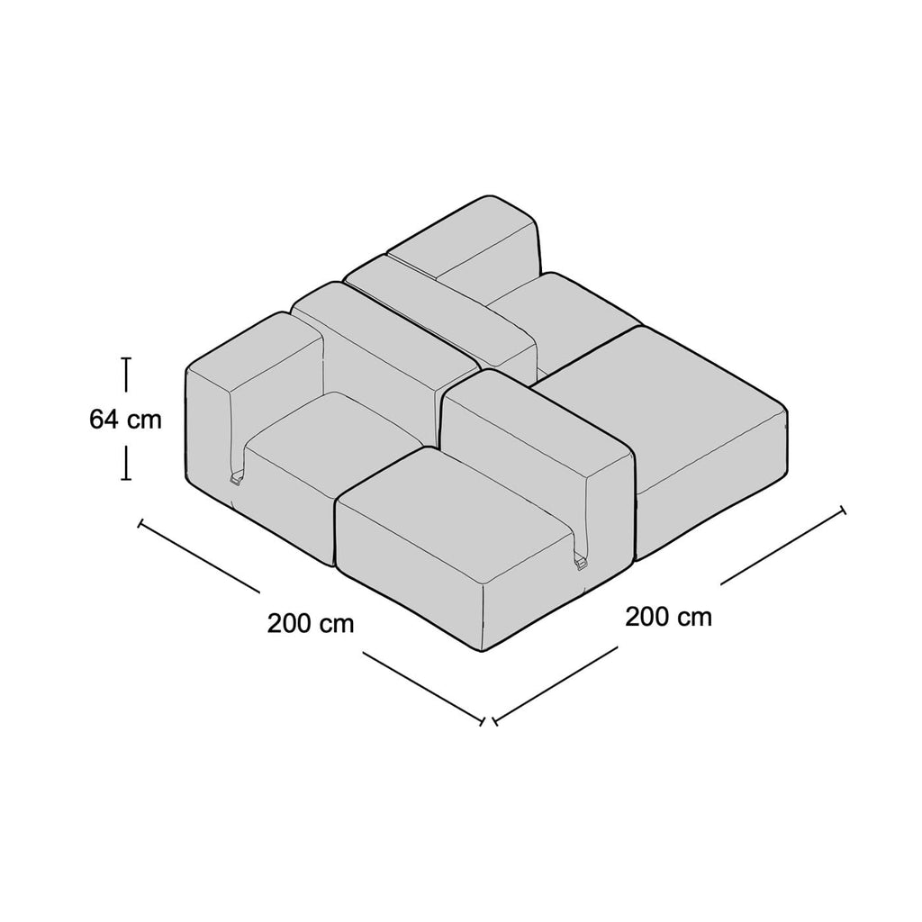 Le Mura Sofa Comb 4 - low modular sofa from Nue Modern