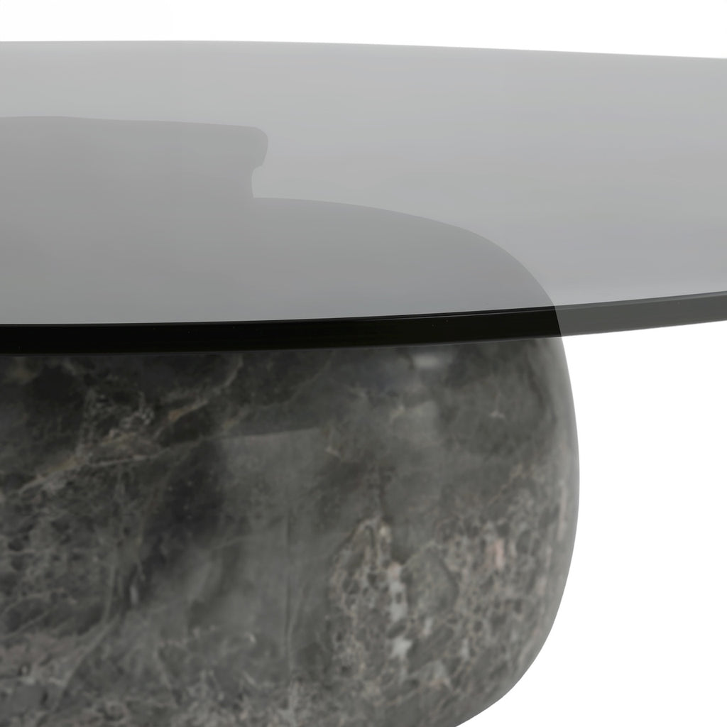 Pillet Coffee Table - glass and marble combination