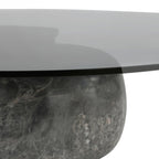 Pillet Coffee Table - glass and marble combination