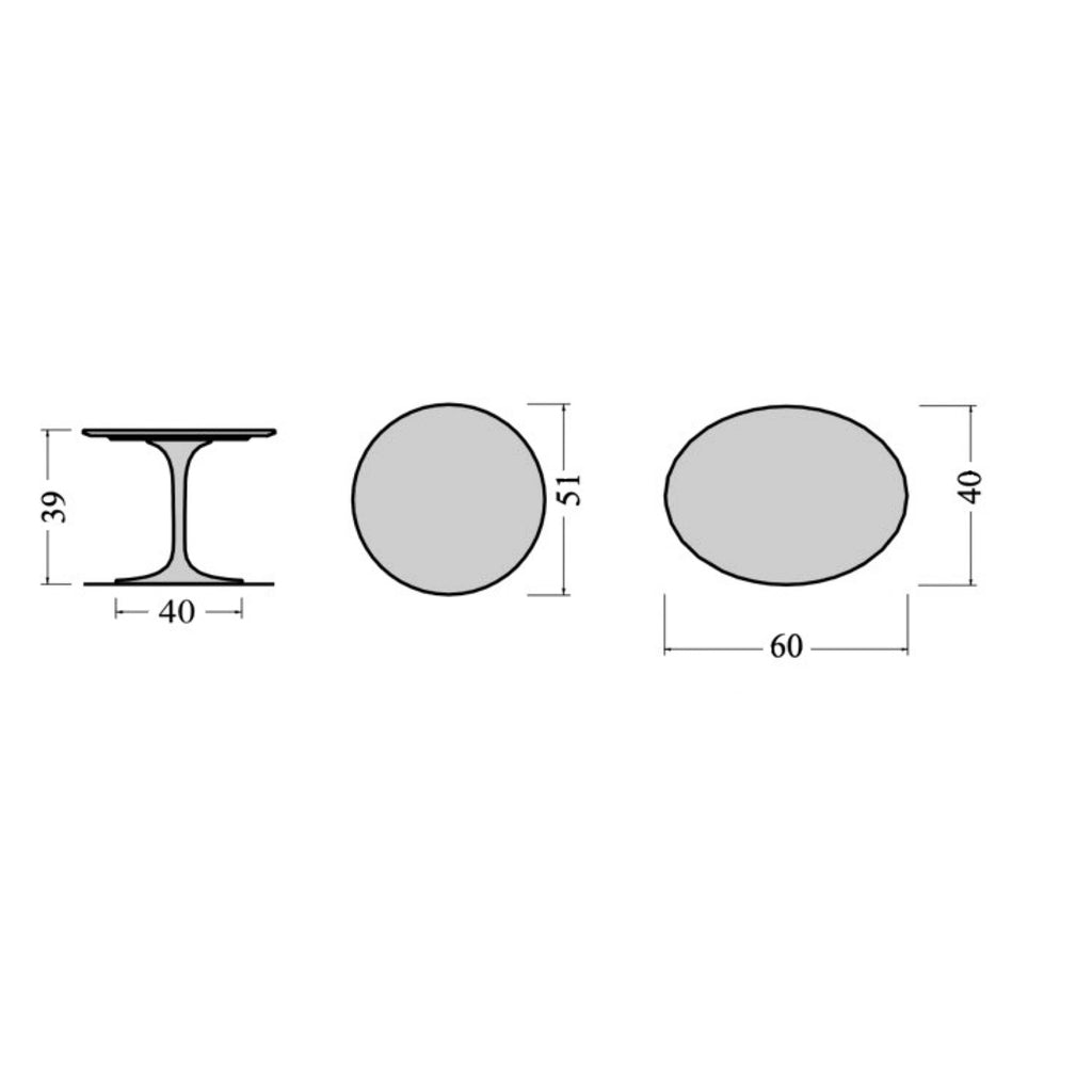 Pedestal Low Table - Marble Top - low table for sofa-side use