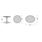 Pedestal Low Table - Marble Top - low table for sofa-side use
