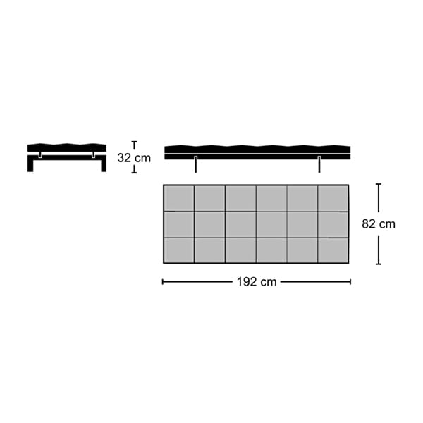 PK80 Daybed - satin steel legs