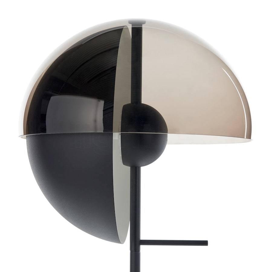 Theia Floor Lamp - curved, light-shielding shades