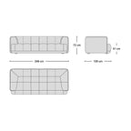 Flex 3-Seater Sofa - modular three-seater from Nue Modern