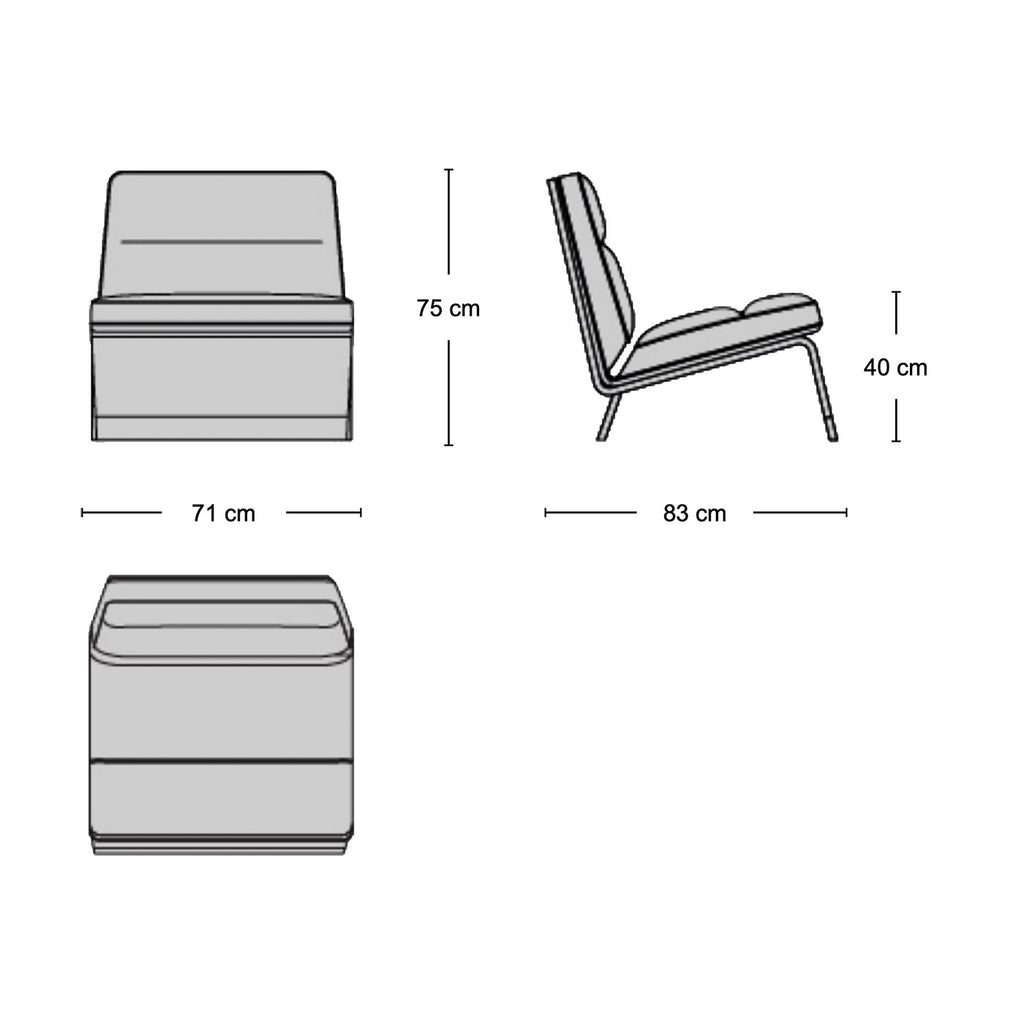 Gemma Armchair - crisp faceted silhouette