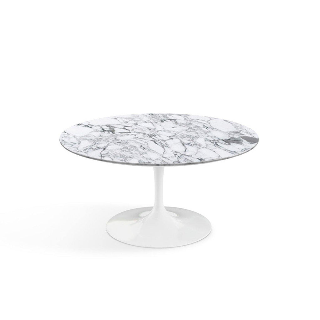 Pedestal Low Table - Marble Top - available with a Verde Alpi marble top