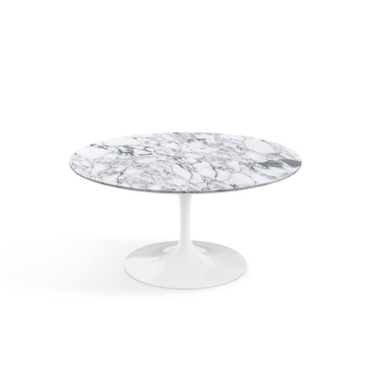 Pedestal Low Table - Marble Top - available with a Verde Alpi marble top