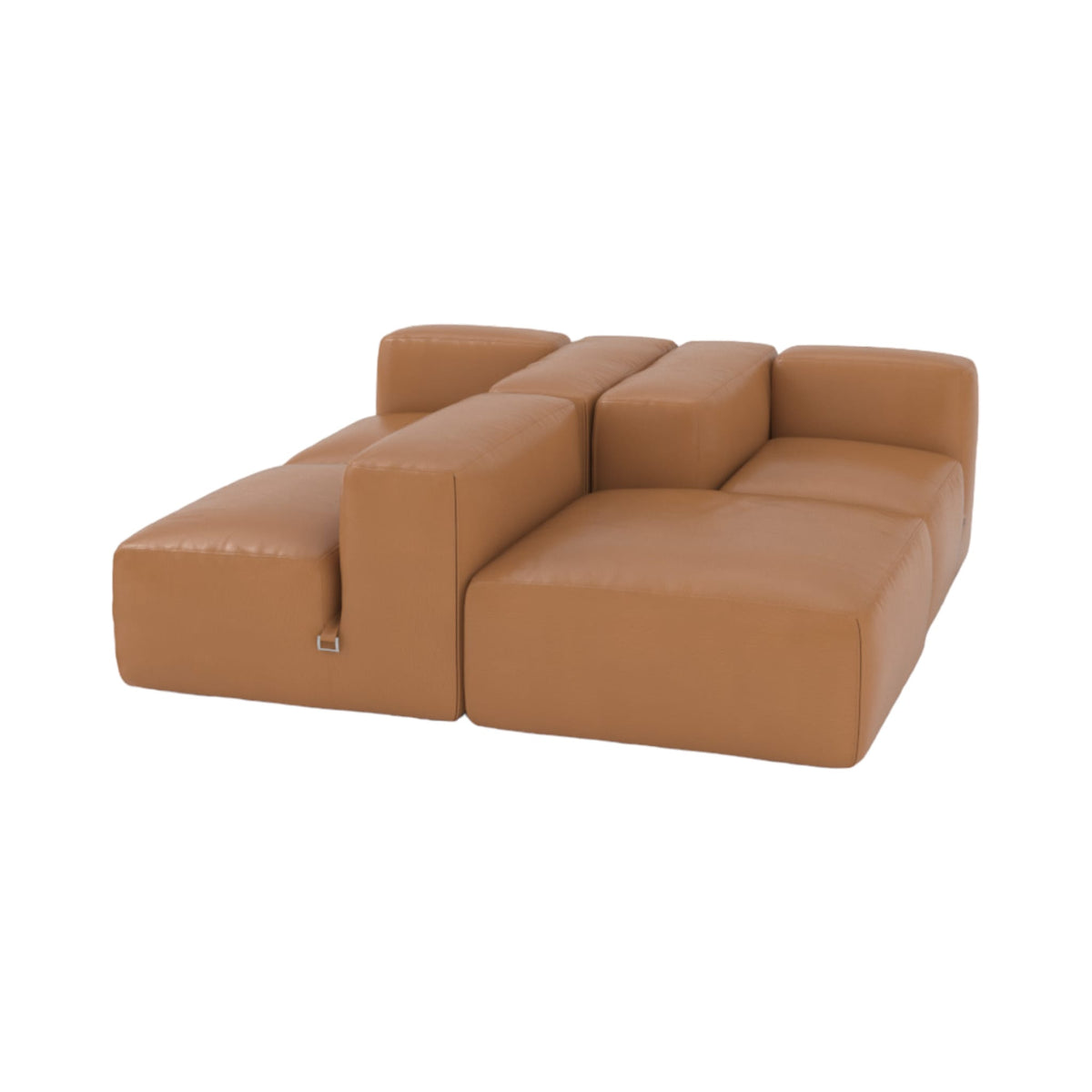 Le Mura Sofa Comb 4 - low-slung modular seating with upholstered walls