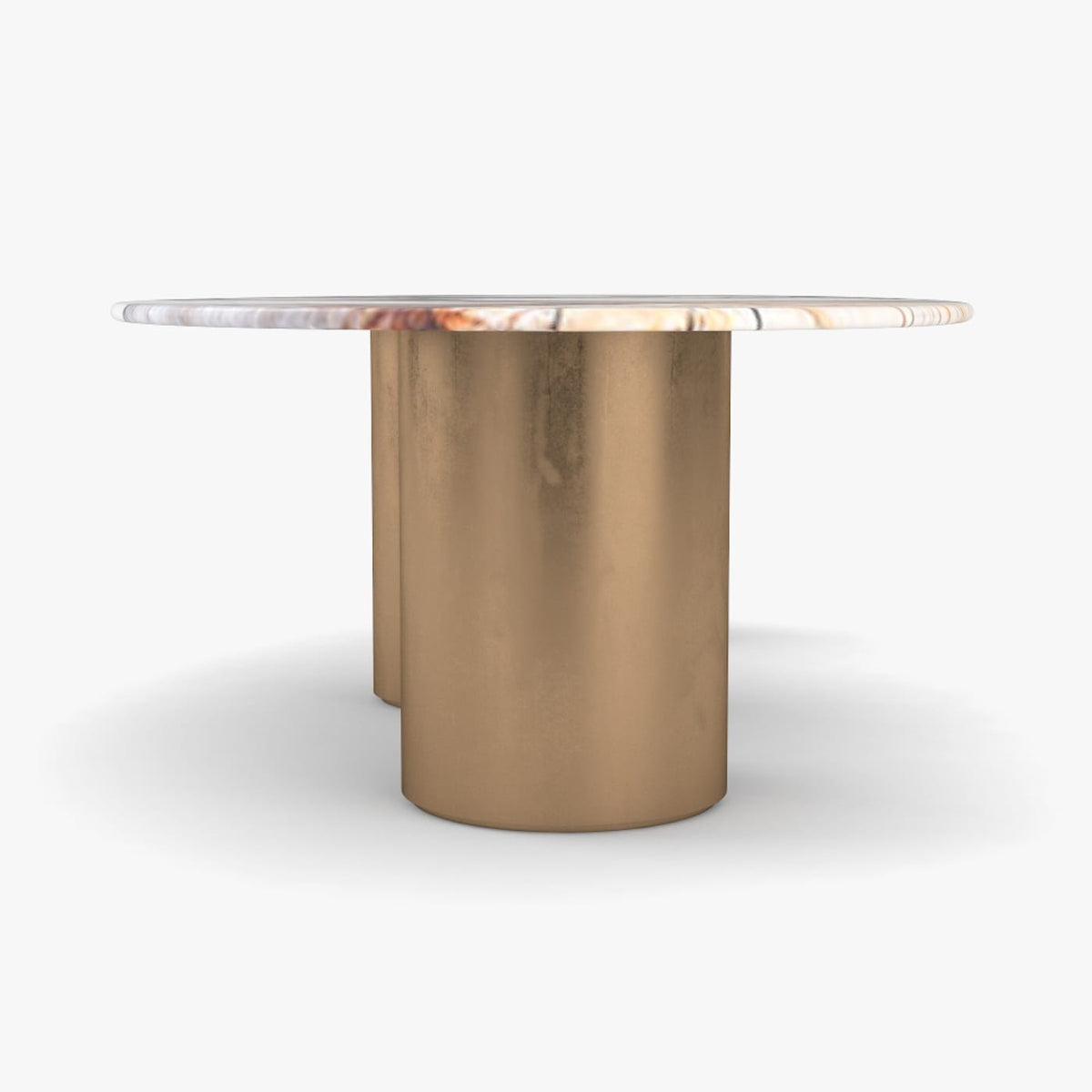Luca Dining Table - antiqued brass or antiqued iron legs