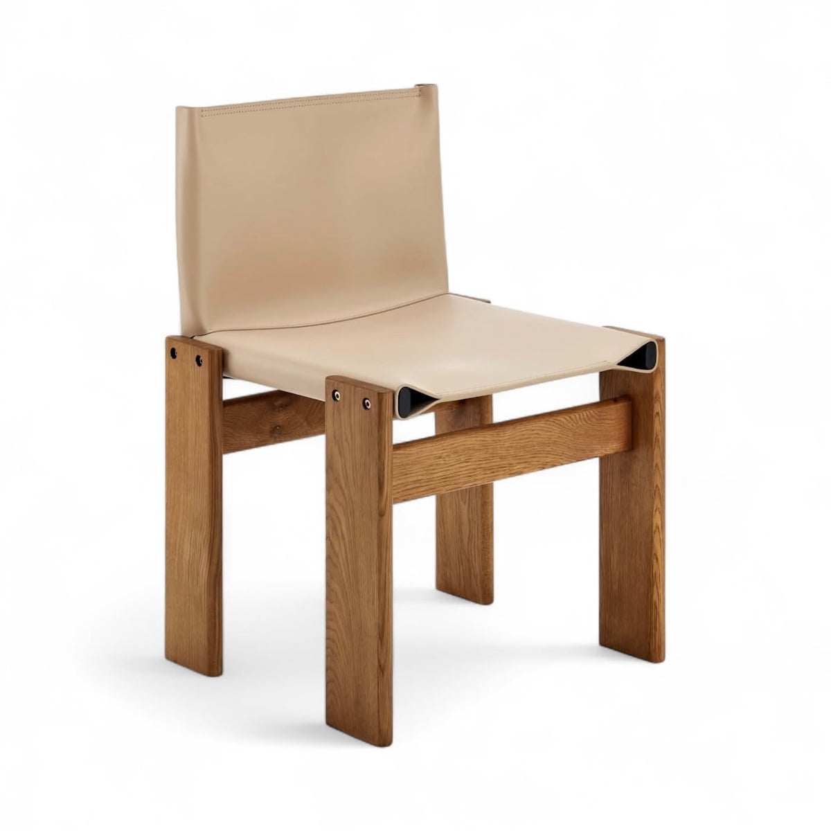 Monk Dining Chair - solid timber frame with a slung seat and back
