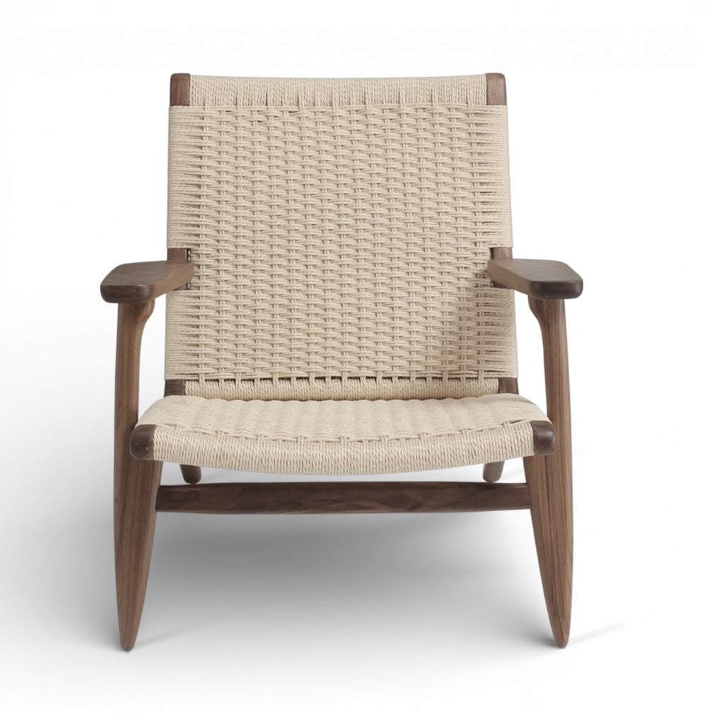CH25 Lounge Chair - hand-woven paper cord
