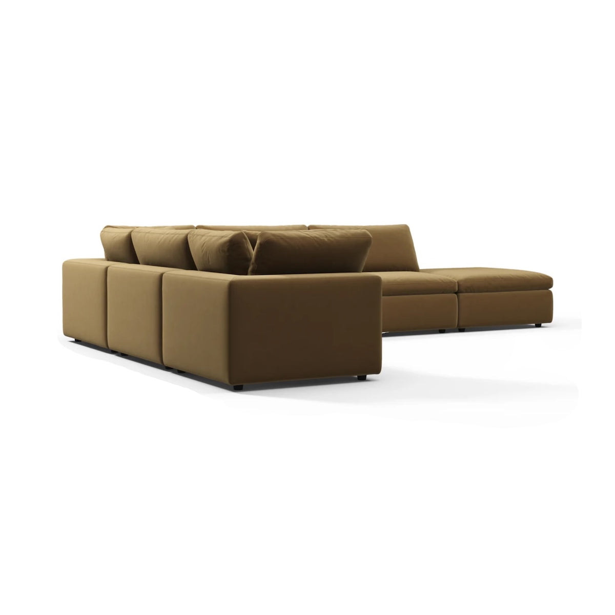 Cloud Modular L-Shaped Sofa - deep, feather-soft seats on a low platform base