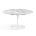 Pedestal Dining Table - Marble Top - white or black base