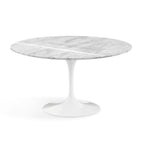 Pedestal Dining Table - Marble Top - white or black base