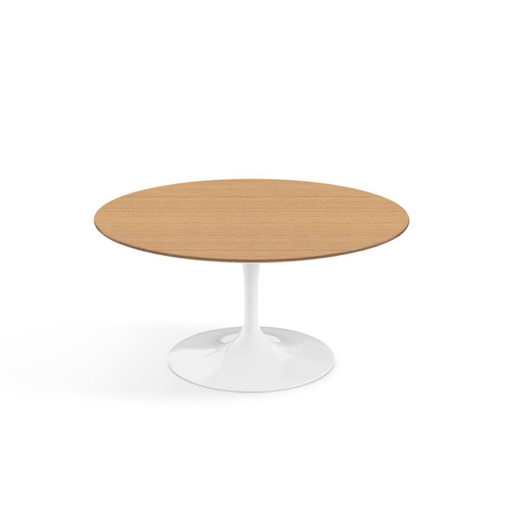 Pedestal Low Table - Wood Top - Eero Saarinen-inspired wooden coffee table