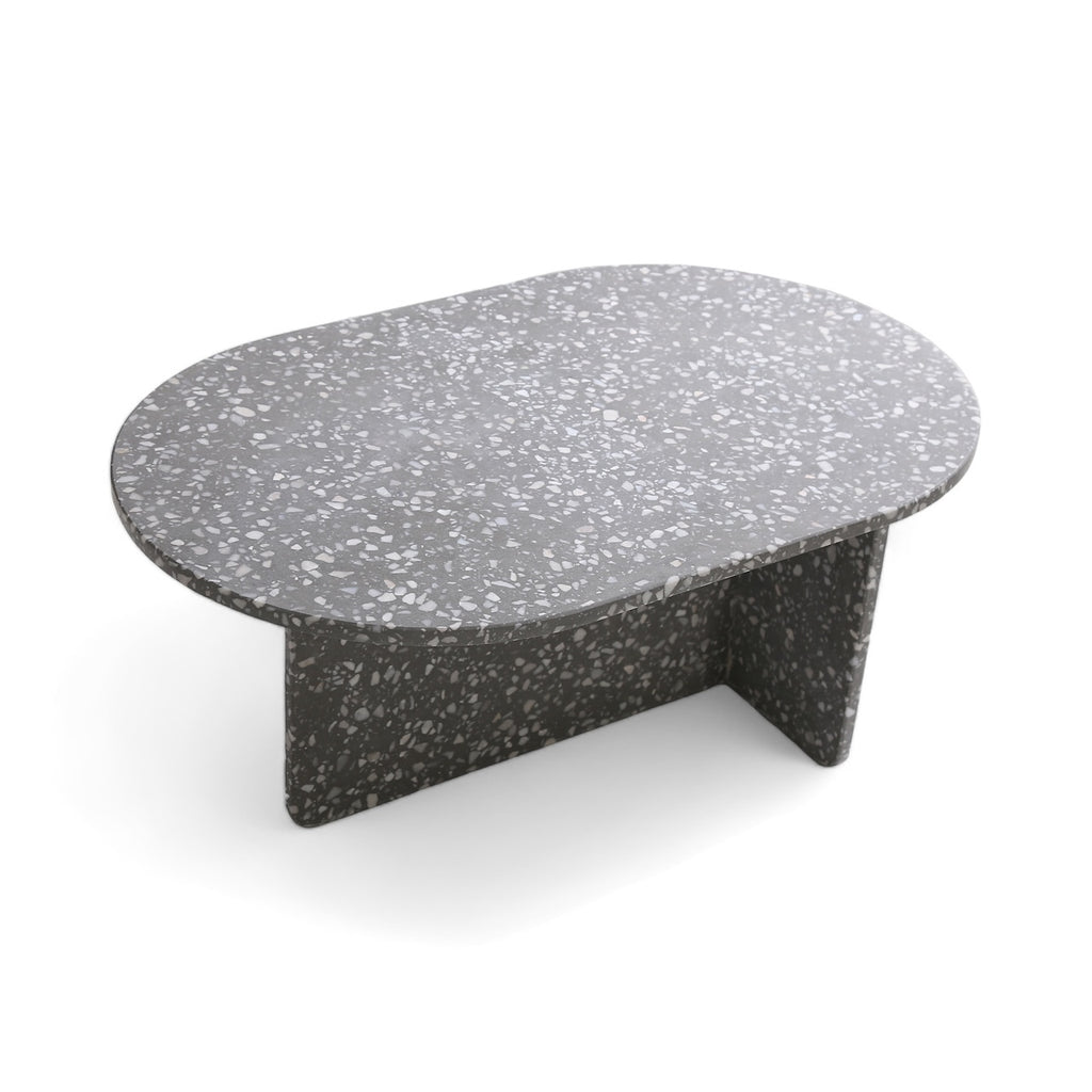 Terrazzo Coffee Table - chip-flecked terrazzo pattern