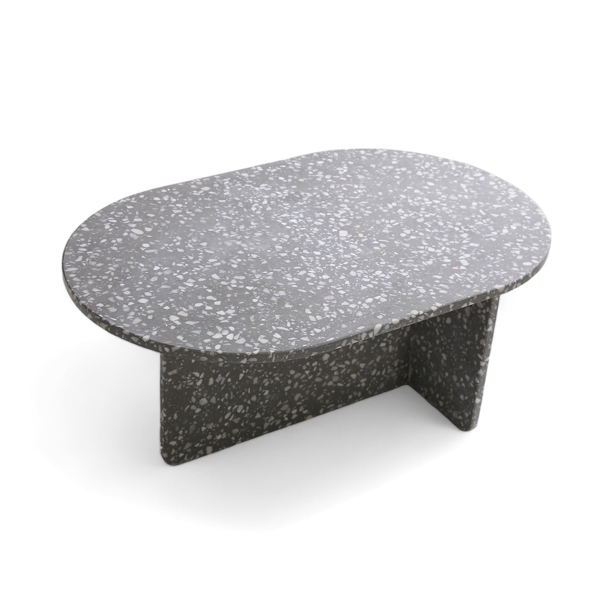 Terrazzo Coffee Table - chip-flecked terrazzo pattern
