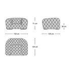 Chester Moon Armchair - quilted lounge chair from Nue Modern