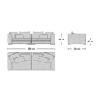 Portman 3-Seater Sofa - clean metropolitan silhouette