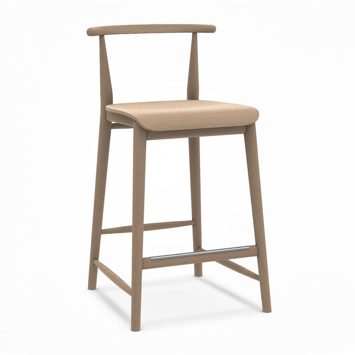 Jens Barstool - clean, sturdy frame with footrest