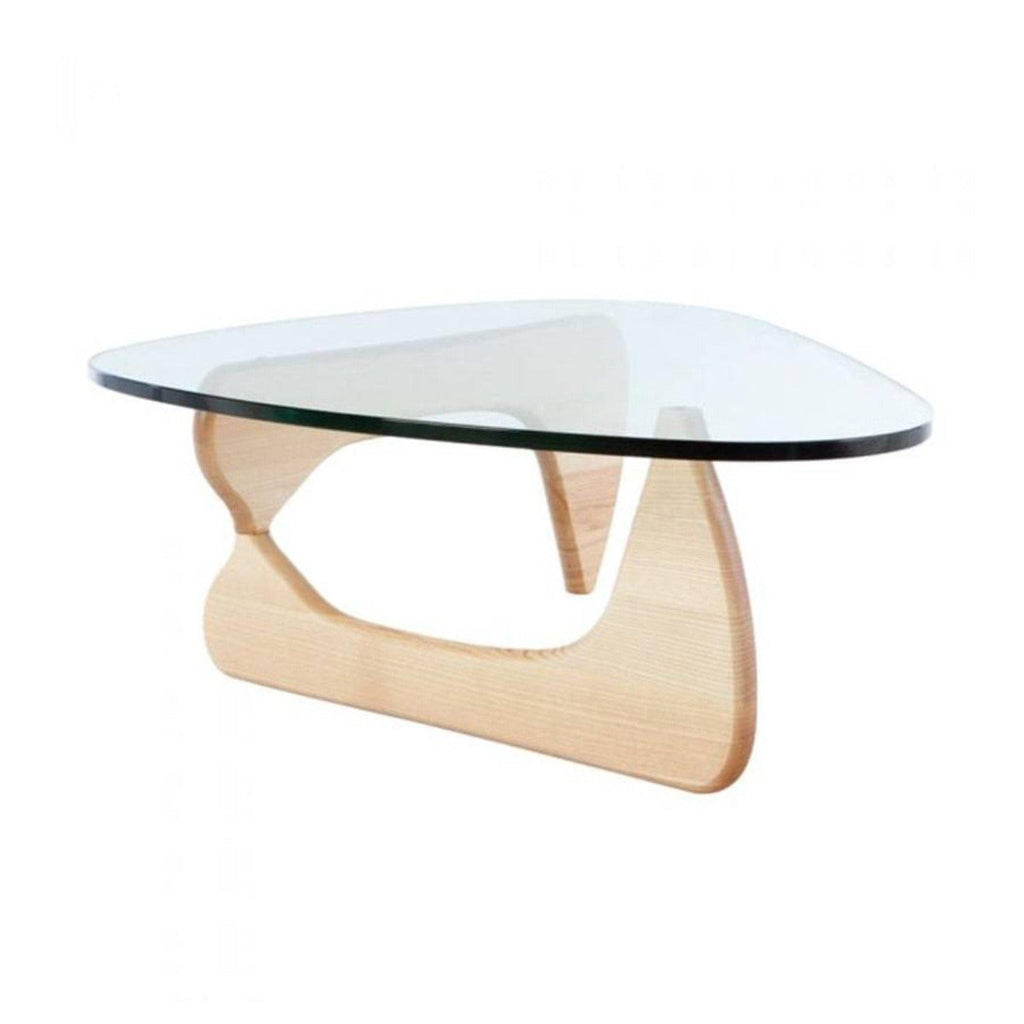 Noguchi Coffee Table - interlocking wooden base