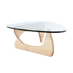 Noguchi Coffee Table - interlocking wooden base