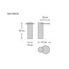 Salute Tables - white, black and copper finish options