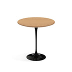Pedestal Side Table - Wood Top - natural wood grain