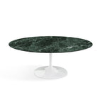 Oval Pedestal Coffee Table - Marble Top - sturdy, well-balanced base