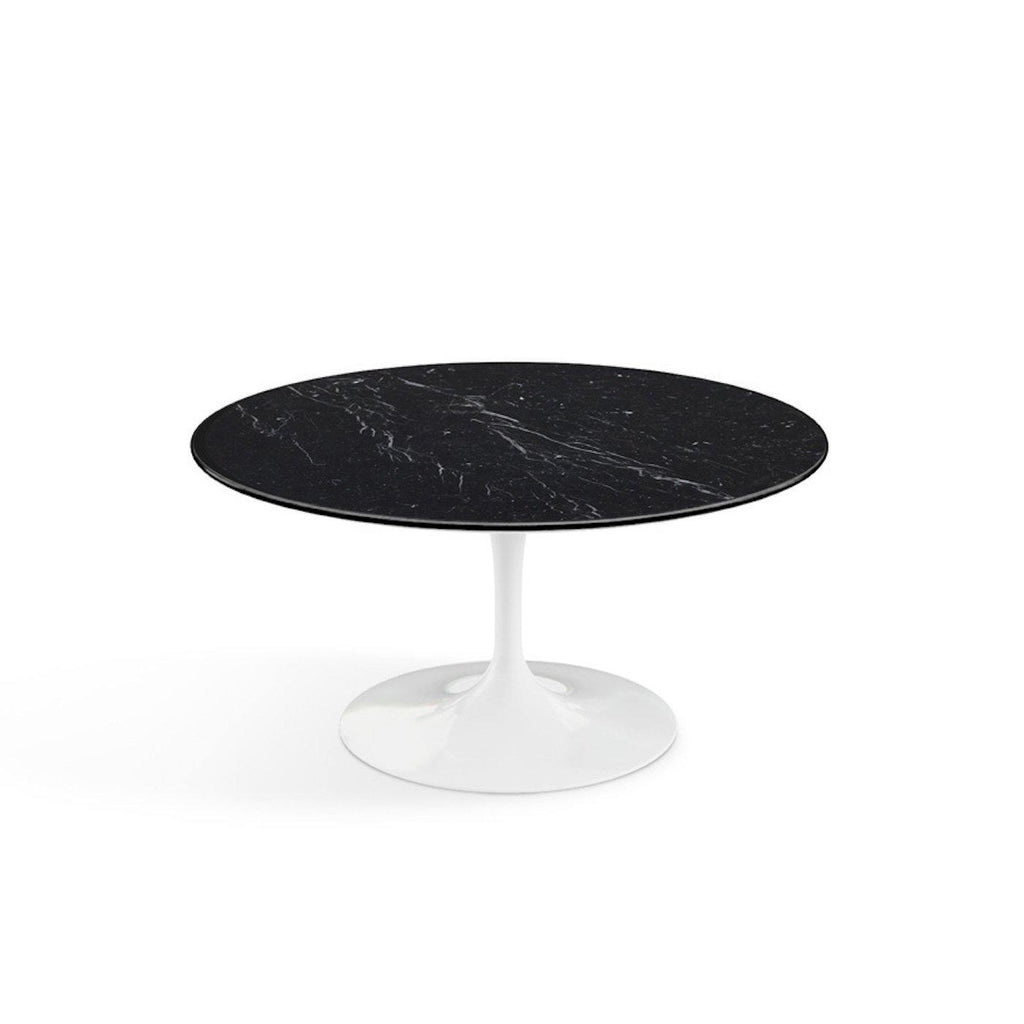 Pedestal Low Table - Marble Top - available with a Carrara marble top