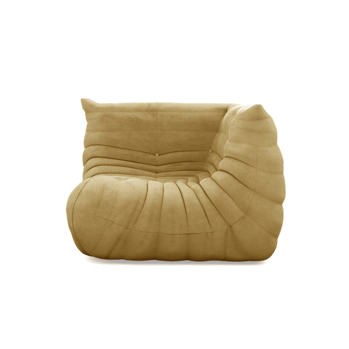 Michel Corner Unit - gently curved lines and tailored upholstery