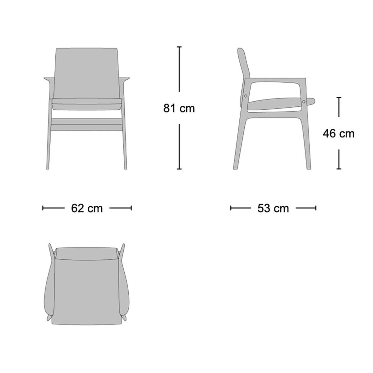 Copacabana Armchair - curved lounge armchair from Nue Modern