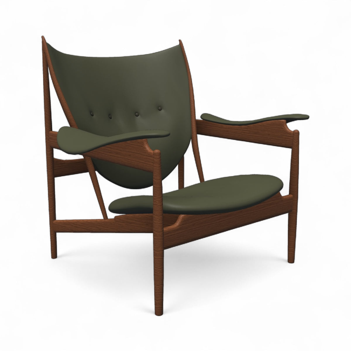 Chieftains Chair - 1940s Danish-inspired throne-like lounge chair