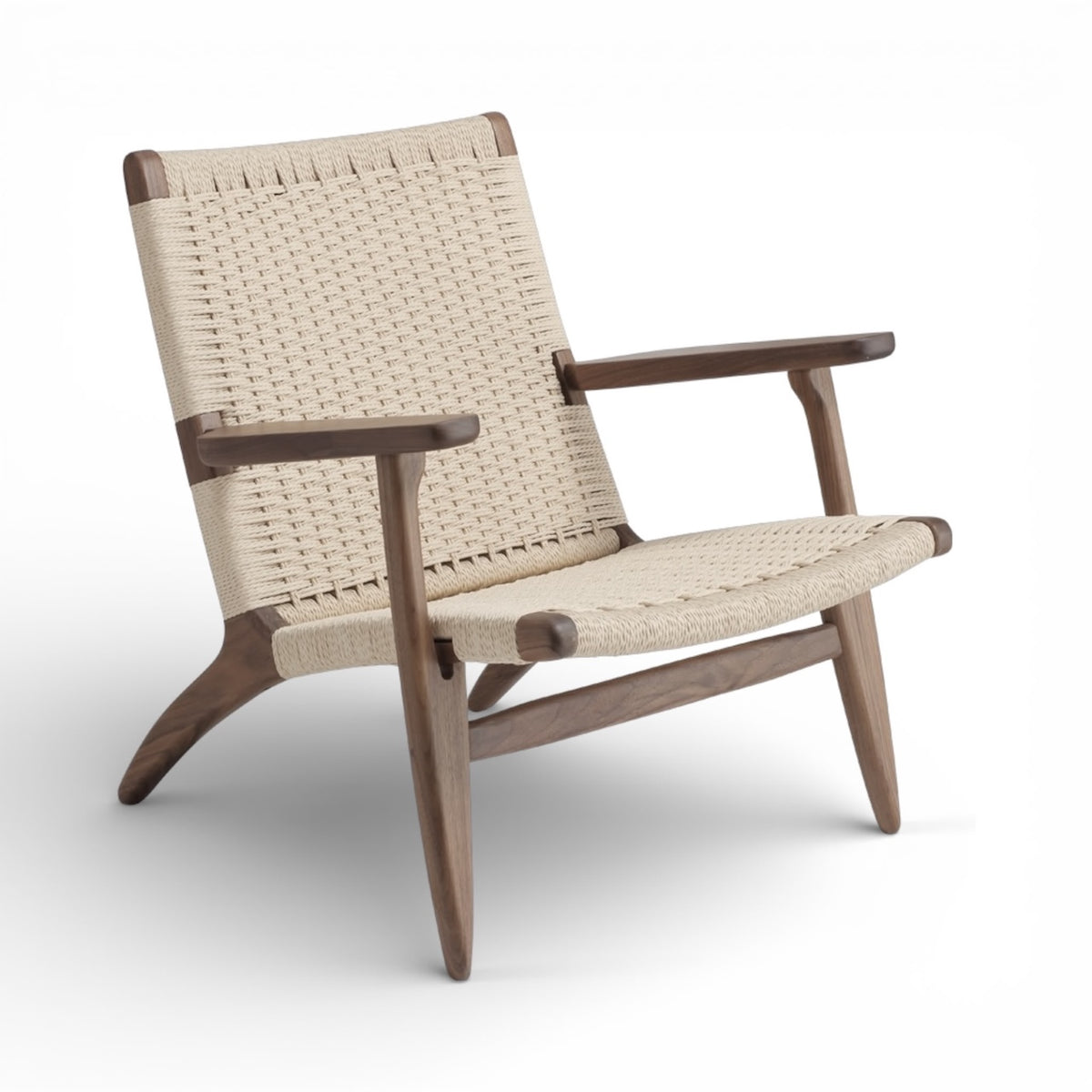 CH25 Lounge Chair - natural ash frame with natural cord available
