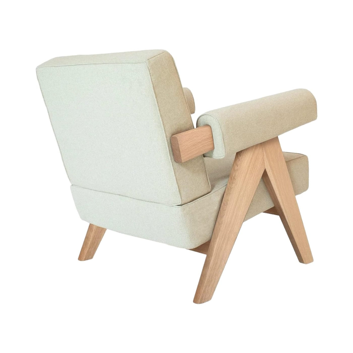Capitol Armchair - Pierre Jeanneret-inspired lounge chair in solid wood