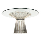 Platner Dining Table - circular top on a base of fine vertical steel rods