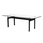 LC6 Table - glass top on an aerodynamic steel base