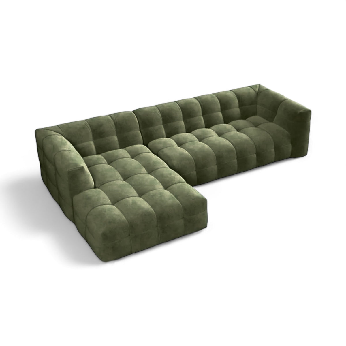 Boba Corner Sofa - organic contemporary L-shaped sofa with plump cushions