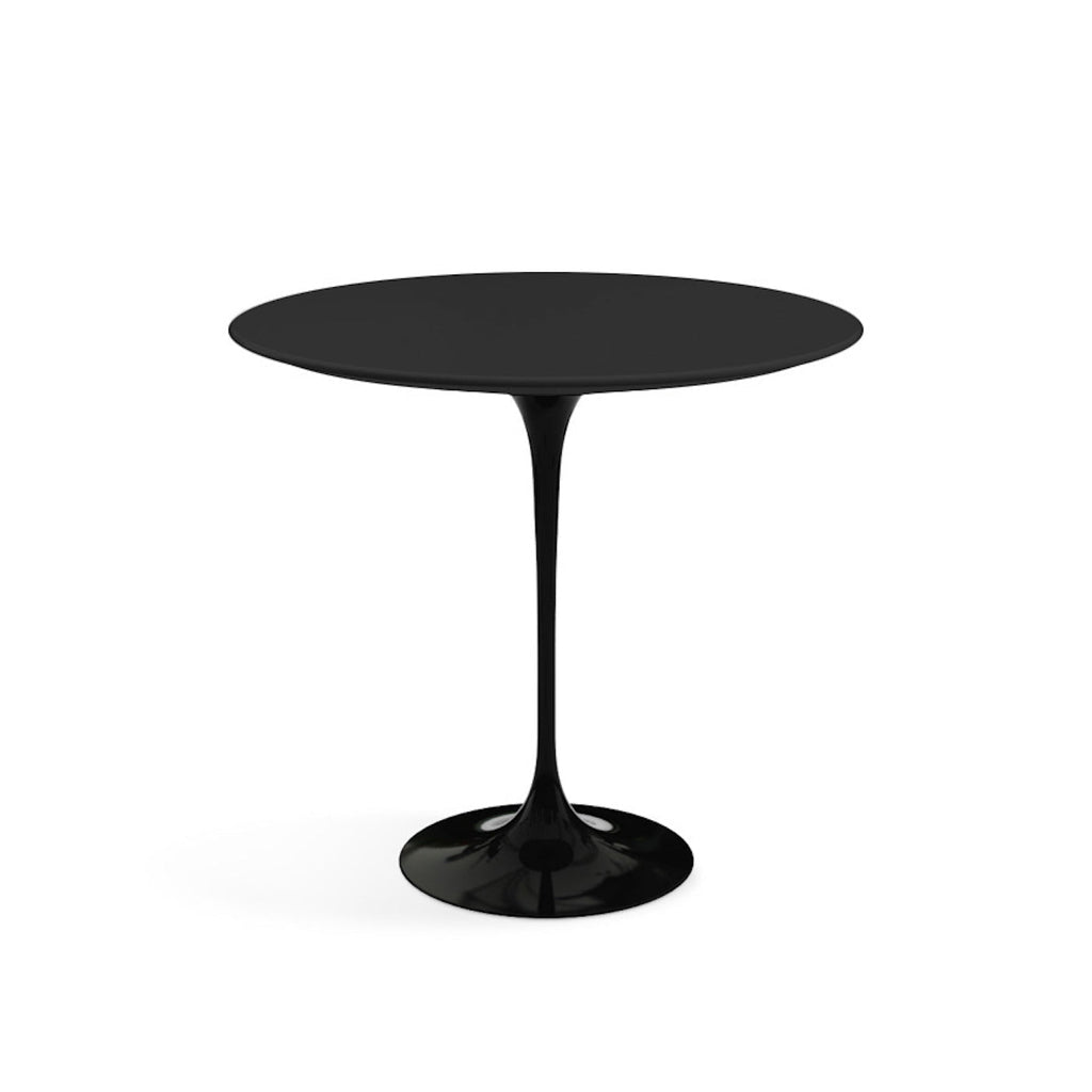 Pedestal Side Table - black or white top and base