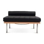 Barcelona Daybed - 1929-inspired tufted leather-style upholstery detail