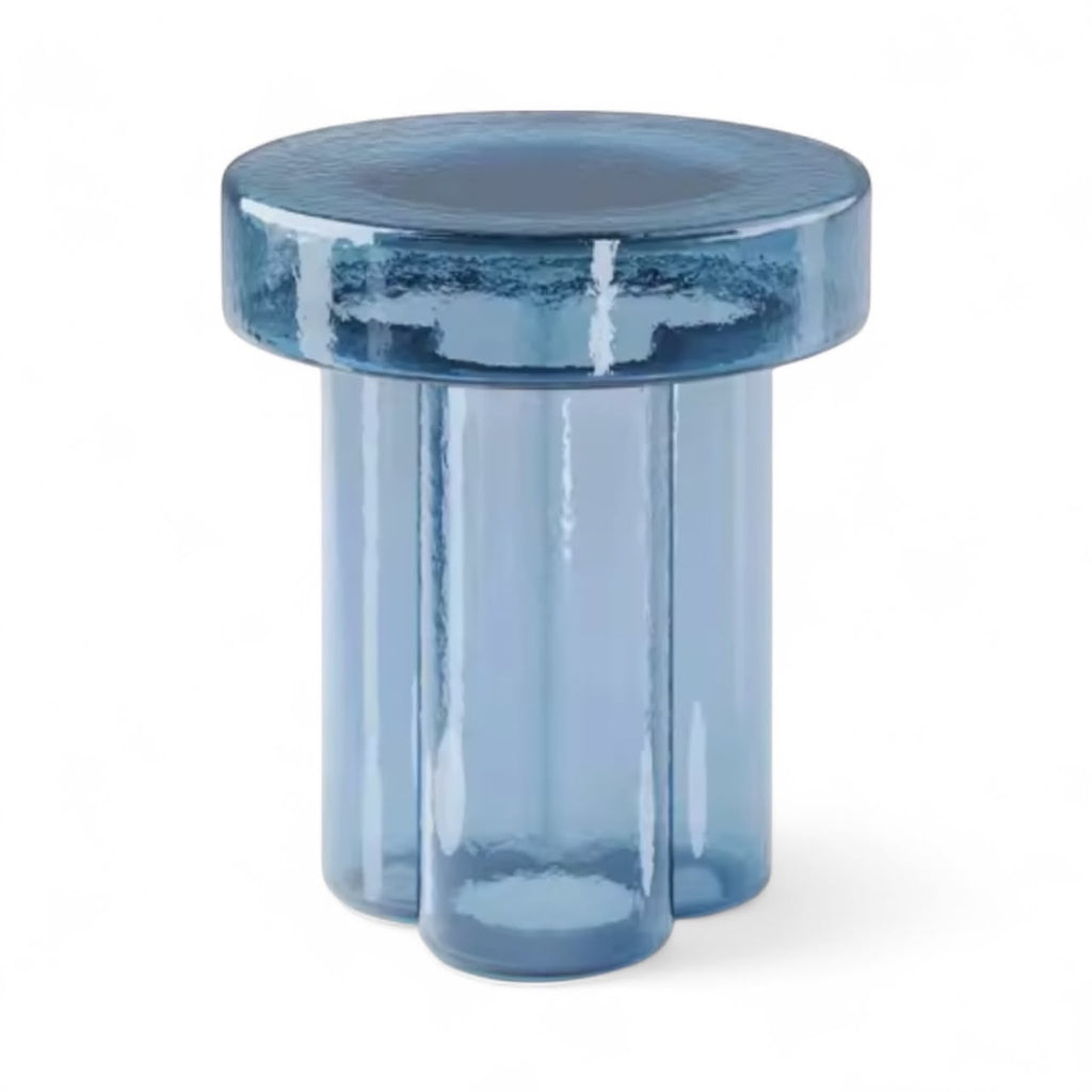 Soda Side Table - softly rippled glass
