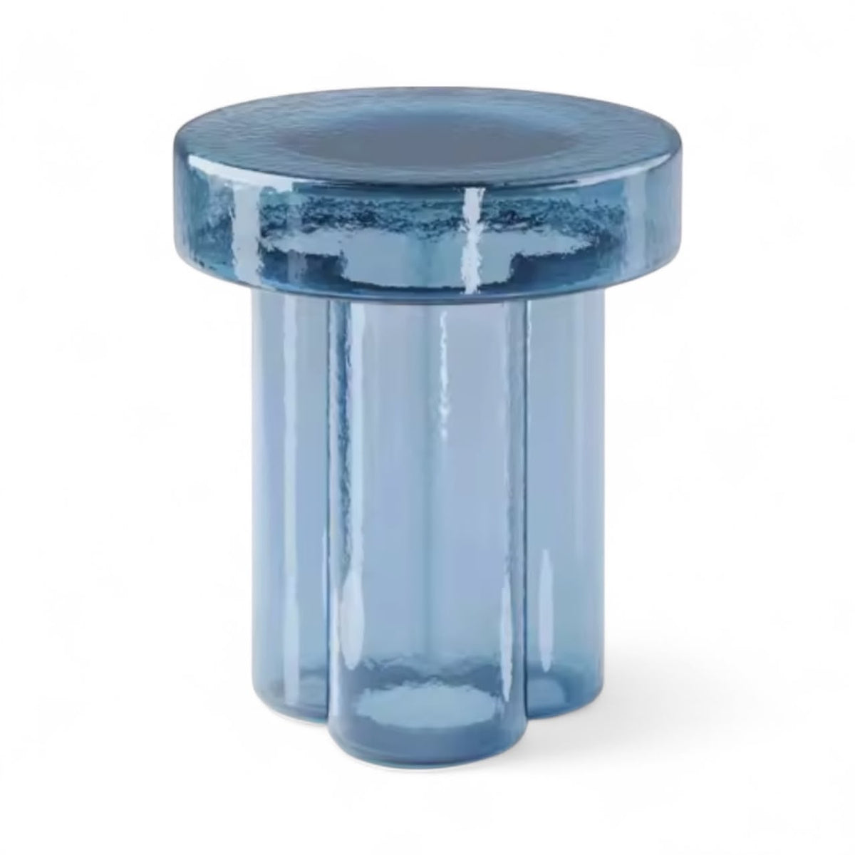 Soda Side Table - softly rippled glass