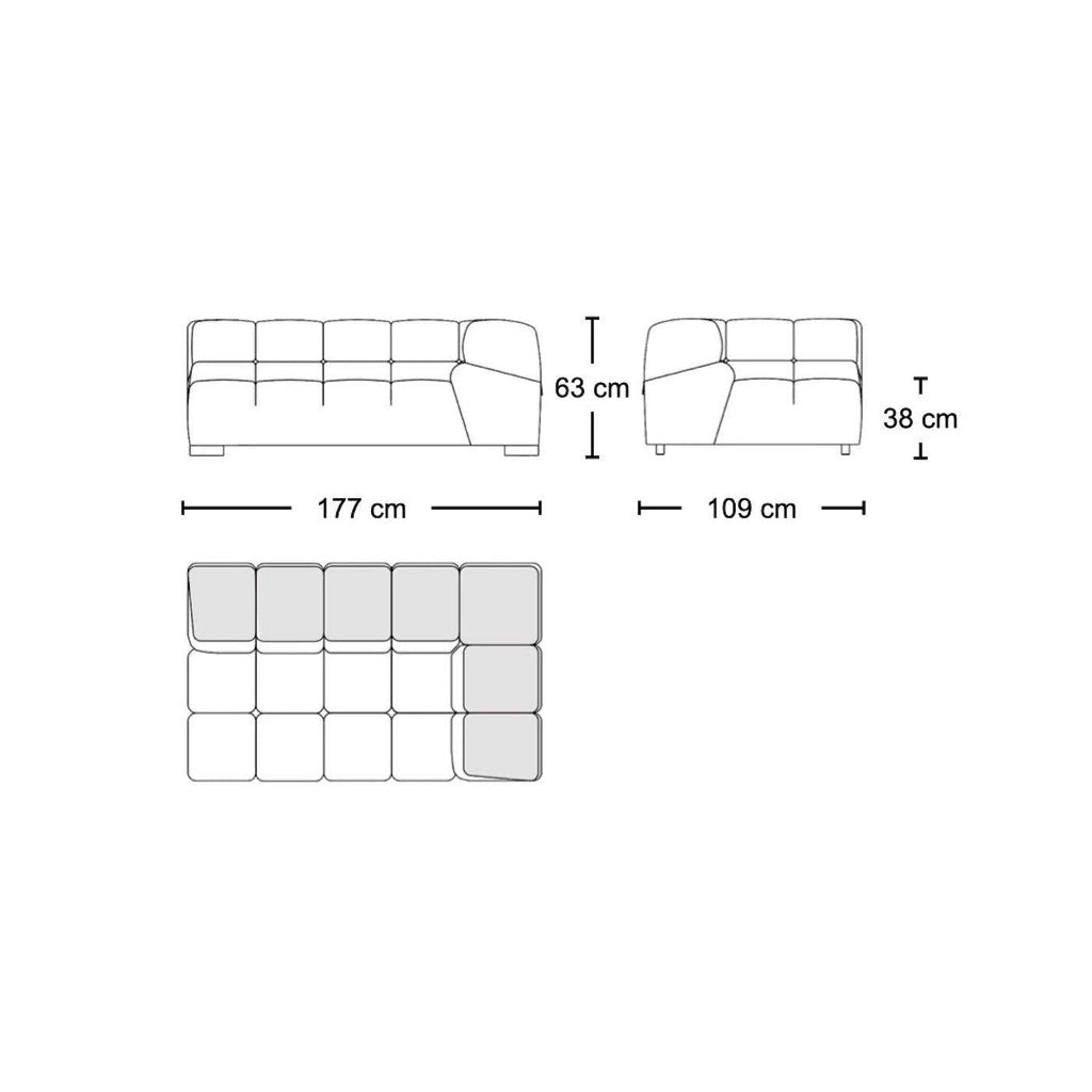 Tufty modular sofa TF004 - quality upholstery
