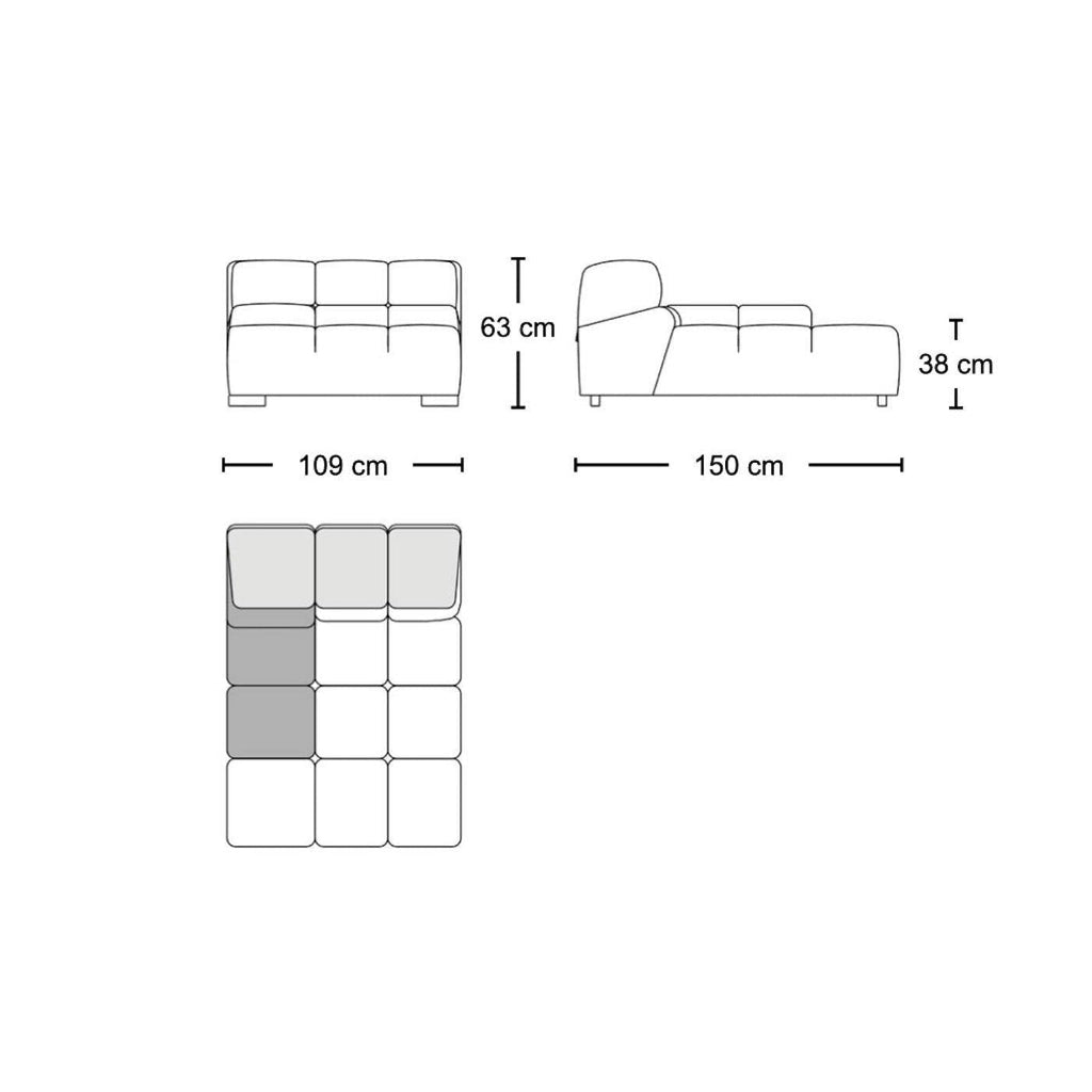 Tufty modular sofa TF020 - quality upholstery