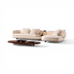 Ralph 3-Seater Sofa With Chaise and Table - built-in table surface