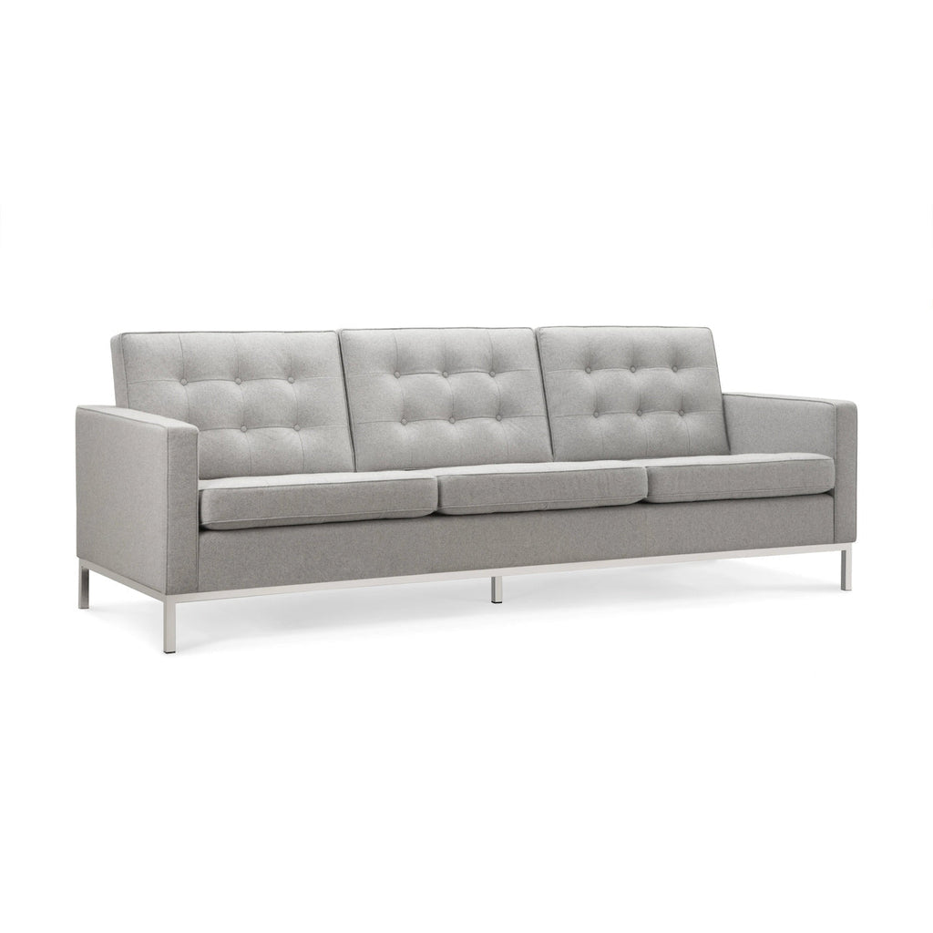 Florence 3-Seater Sofa - crisp tailored cushions on slim polished legs