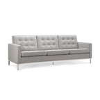 Florence 3-Seater Sofa - crisp tailored cushions on slim polished legs